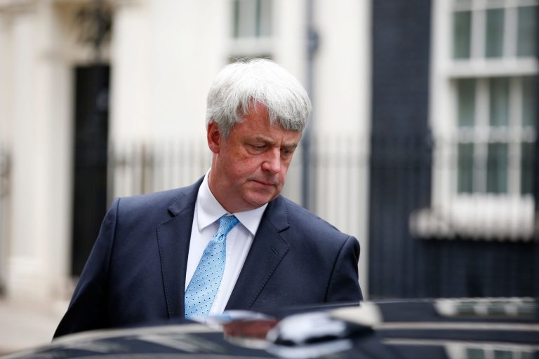UK, London : Conservative Andrew Lansley MP on Downing Street in London.