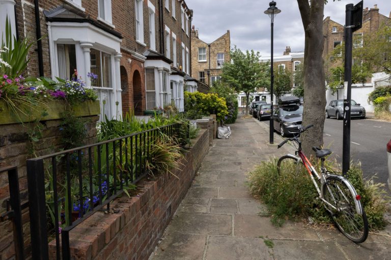 Countess Road NW5 in Kentish Town in North London, home of Labour Party Leader Sir Keir Starmer for 17 years before he became the UK Prime Minister.