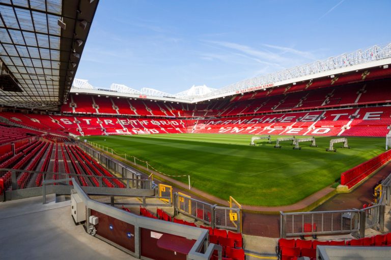 Inside Old Trafford. Home of Manchester United Football Club
