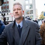 Former leader of Reform UK in Wales Nathan Gill (centre) arrives at the The Old Bailey, London, where he will be sentenced after being found guilty of eight counts of bribery on dates between December 6 2018 and July 18 2019, over over pro-Russian stateme