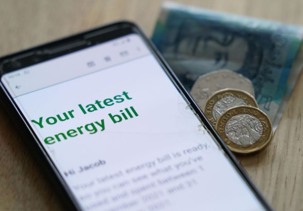File photo dated 03/02/22 of an online energy bill. A targeted social tariff offering discounted energy bills to those who need it most could lift millions out of fuel poverty in England and Wales, according to a report. Issue date: Monday September 22, 2