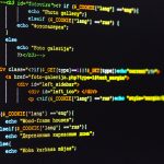 website development - programming code on computer screen
